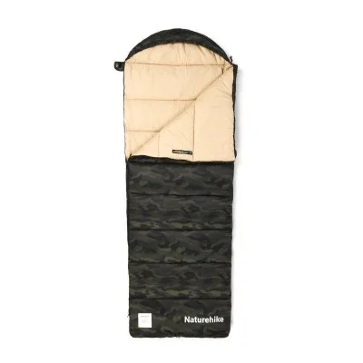 Naturehike Warmy Square Warming Cotton Sleeping Bag - Camouflage Green (190+30)*80